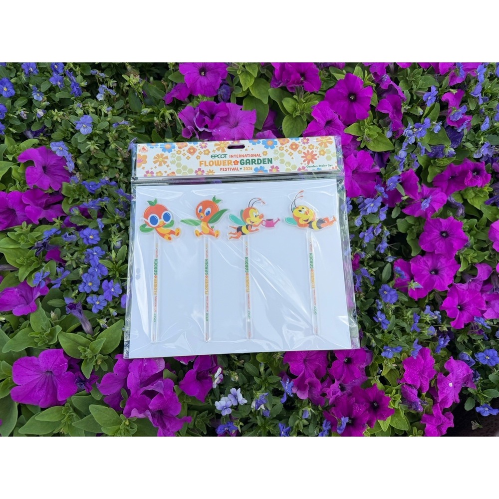 2026 Disney Parks Epcot Flower Garden Festival Orange Bird Spike Planet Stakes